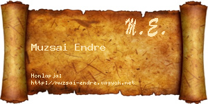 Muzsai Endre névjegykártya