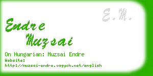 endre muzsai business card